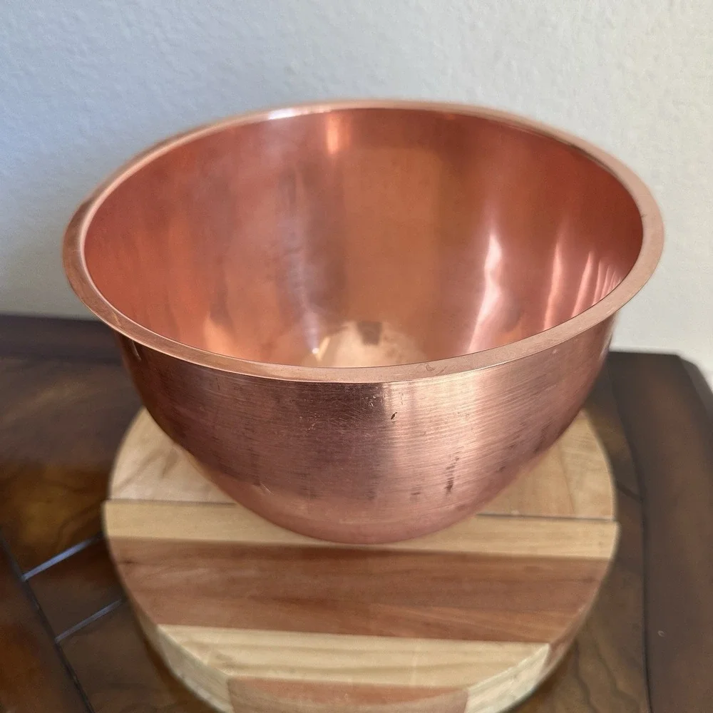 Vintage O.D.I. Spun Solid Copper Mixing Bowl 9